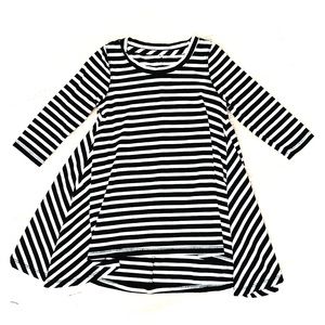 {AFTON STREET} BLACK & WHITE STRIPED DRESS